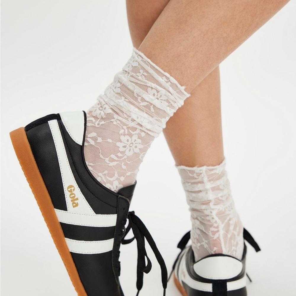 Gola Bullet Leather Shoes in Black and White